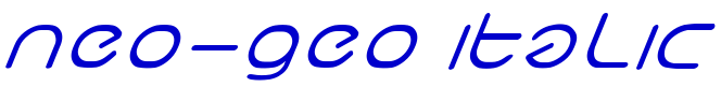 neo-geo italic フォント